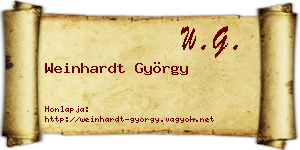 Weinhardt György névjegykártya