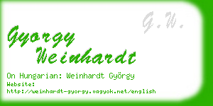 gyorgy weinhardt business card